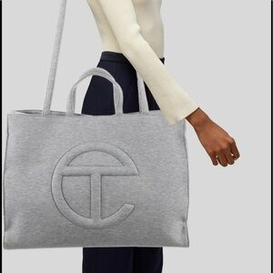 UGG x TELFAR grey jersey shopper bag